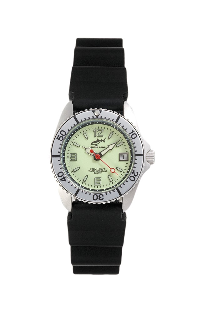Chris Benz One Lady Neon - Silver KB Armbanduhr für Sie Taucheruhr